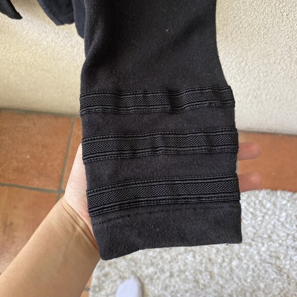 TORRID Womens Black Military Jacket Black Embellished Zip Front Size 0 - Picture 5 of 12